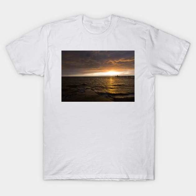 Clevedon Seafront Sunset T-Shirt by Nigdaw